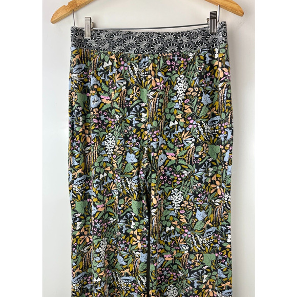 By Anthropologie Printed Pants Flare Leg Lounge Stretch Pull On Women's Medium - Picture 3 of 15